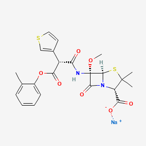 molecular formula C23H23N2NaO7S2 B1260840 Temocillin 2-methylphenyl ester CAS No. 105369-94-6
