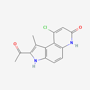 molecular formula C14H11ClN2O2 B12608404 2-Acetyl-9-chloro-1-methyl-3,6-dihydro-7H-pyrrolo[3,2-f]quinolin-7-one CAS No. 917890-73-4