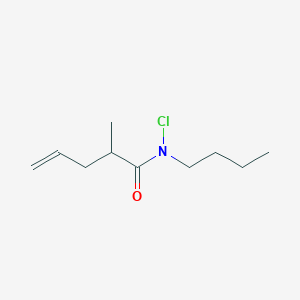 molecular formula C10H18ClNO B12608407 4-Pentenamide, N-butyl-N-chloro-2-methyl- CAS No. 647027-73-4