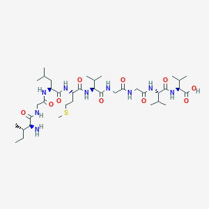 molecular formula C38H69N9O10S B12608443 L-Isoleucylglycyl-L-leucyl-L-methionyl-L-valylglycylglycyl-L-valyl-L-valine CAS No. 647034-79-5
