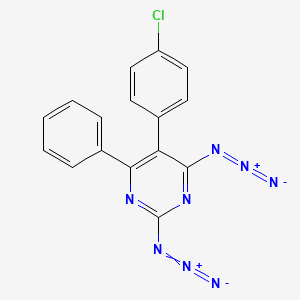 molecular formula C16H9ClN8 B12608451 Pyrimidine, 2,4-diazido-5-(4-chlorophenyl)-6-phenyl- CAS No. 651315-89-8