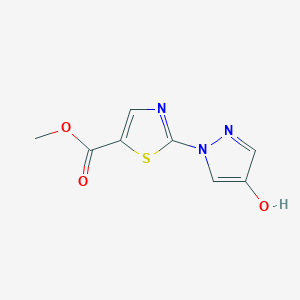 molecular formula C8H7N3O3S B12608471 Methyl 2-(4-hydroxy-1H-pyrazol-1-yl)-1,3-thiazole-5-carboxylate CAS No. 917910-89-5