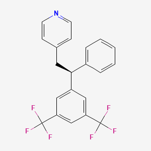 molecular formula C21H15F6N B12608488 Pyridine, 4-[(2S)-2-[3,5-bis(trifluoromethyl)phenyl]-2-phenylethyl]- CAS No. 650605-32-6