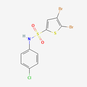 molecular formula C10H6Br2ClNO2S2 B12608496 2-Thiophenesulfonamide, 4,5-dibromo-N-(4-chlorophenyl)- CAS No. 646040-67-7