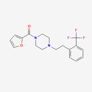 molecular formula C18H19F3N2O2 B12608500 (Furan-2-yl)(4-{2-[2-(trifluoromethyl)phenyl]ethyl}piperazin-1-yl)methanone CAS No. 918479-82-0