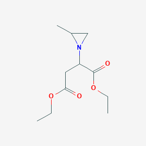 molecular formula C11H19NO4 B12608503 Diethyl 2-(2-methylaziridin-1-yl)butanedioate CAS No. 873798-97-1