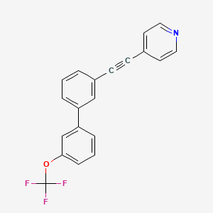 molecular formula C20H12F3NO B12608505 4-{[3'-(Trifluoromethoxy)[1,1'-biphenyl]-3-yl]ethynyl}pyridine CAS No. 918540-95-1