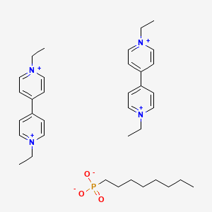 molecular formula C36H53N4O3P+2 B12608529 1-Ethyl-4-(1-ethylpyridin-1-ium-4-yl)pyridin-1-ium;octyl-dioxido-oxo-lambda5-phosphane CAS No. 649554-93-8