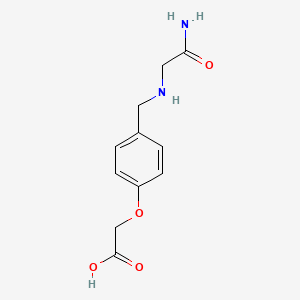 molecular formula C11H14N2O4 B12608532 (4-{[(2-Amino-2-oxoethyl)amino]methyl}phenoxy)acetic acid CAS No. 916080-60-9
