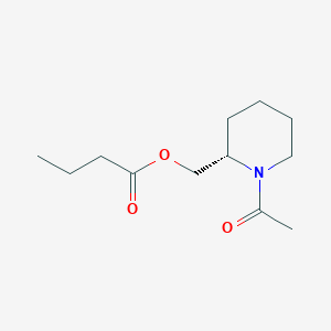 molecular formula C12H21NO3 B12608550 [(2S)-1-Acetylpiperidin-2-yl]methyl butanoate CAS No. 647021-23-6