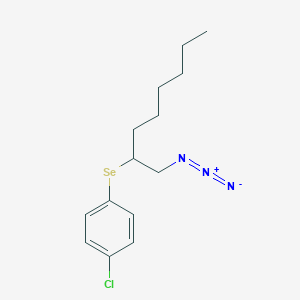 molecular formula C14H20ClN3Se B12608556 1-[(1-Azidooctan-2-YL)selanyl]-4-chlorobenzene CAS No. 646034-58-4