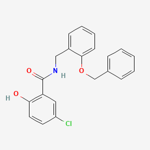 molecular formula C21H18ClNO3 B12608573 N-{[2-(Benzyloxy)phenyl]methyl}-5-chloro-2-hydroxybenzamide CAS No. 648923-44-8