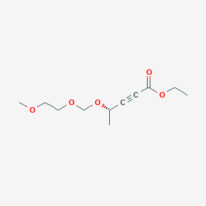 molecular formula C11H18O5 B12608579 2-Pentynoic acid, 4-[(2-methoxyethoxy)methoxy]-, ethyl ester, (4S)- CAS No. 645751-89-9