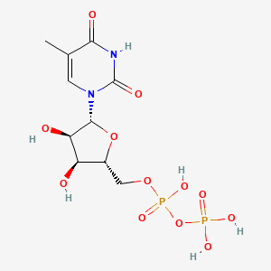 molecular formula C10H16N2O12P2 B1260858 Ribosylthymidine diphosphate 