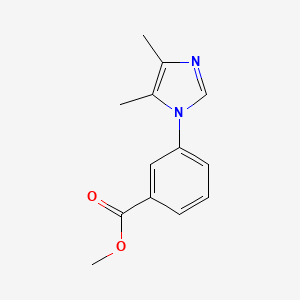 molecular formula C13H14N2O2 B12608586 Methyl 3-(4,5-dimethyl-1H-imidazol-1-yl)benzoate CAS No. 647841-38-1