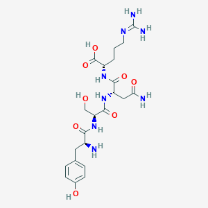 molecular formula C22H34N8O8 B12608596 L-Tyrosyl-L-seryl-L-asparaginyl-N~5~-(diaminomethylidene)-L-ornithine CAS No. 915224-10-1