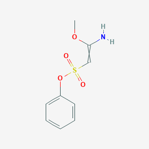 molecular formula C9H11NO4S B12608691 Phenyl 2-amino-2-methoxyethene-1-sulfonate CAS No. 646053-47-6
