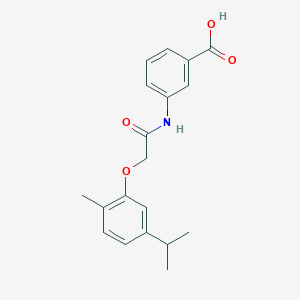 molecular formula C19H21NO4 B12608707 3-{2-[2-Methyl-5-(propan-2-yl)phenoxy]acetamido}benzoic acid CAS No. 649773-93-3