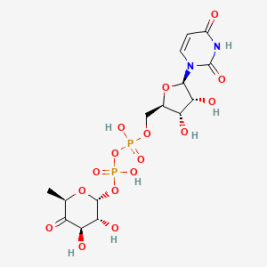 molecular formula C15H22N2O16P2 B1260872 UDP-4-dehydro-6-deoxy-D-glucose 