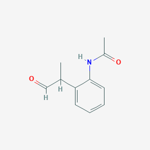 molecular formula C11H13NO2 B12608726 N-[2-(1-Oxopropan-2-yl)phenyl]acetamide CAS No. 649558-95-2
