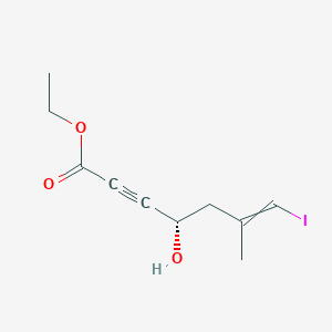 molecular formula C10H13IO3 B12608728 Ethyl (4S)-4-hydroxy-7-iodo-6-methylhept-6-en-2-ynoate CAS No. 918313-66-3