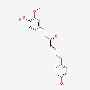 molecular formula C20H22O4 B12608744 1-(4-Hydroxy-3-methoxyphenyl)-7-(4-hydroxyphenyl)hept-4-en-3-one CAS No. 648916-74-9