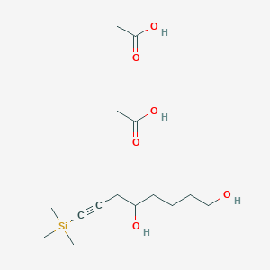 molecular formula C15H30O6Si B12608790 Acetic acid;8-trimethylsilyloct-7-yne-1,5-diol CAS No. 645615-12-9