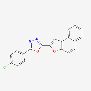 molecular formula C20H11ClN2O2 B12608797 1,3,4-Oxadiazole, 2-(4-chlorophenyl)-5-naphtho[2,1-b]furan-2-yl- CAS No. 649762-91-4