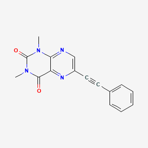 molecular formula C16H12N4O2 B12608808 6-(Phenylethynyl)-1,3-dimethylpteridine-2,4(1H,3H)-dione CAS No. 647826-46-8