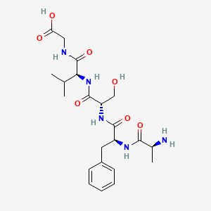 molecular formula C22H33N5O7 B12608818 L-Alanyl-L-phenylalanyl-L-seryl-L-valylglycine CAS No. 648883-52-7