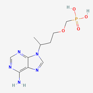 molecular formula C10H16N5O4P B12608833 Phosphonic acid, [[3-(6-amino-9H-purin-9-yl)butoxy]methyl]- CAS No. 643028-93-7