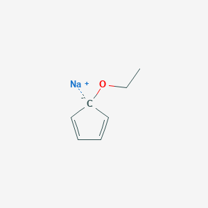 molecular formula C7H9NaO B12608851 sodium;5-ethoxycyclopenta-1,3-diene CAS No. 875798-87-1