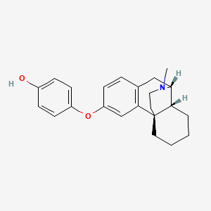 molecular formula C23H27NO2 B1260890 3-(4-Hydroxy)phenoxy-N-methylmorphinan 