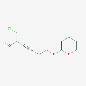 molecular formula C11H17ClO3 B12608900 1-Chloro-6-[(oxan-2-yl)oxy]hex-3-yn-2-ol CAS No. 651325-30-3