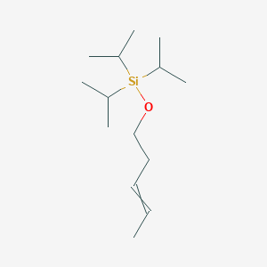 molecular formula C14H30OSi B12608904 [(Pent-3-en-1-yl)oxy]tri(propan-2-yl)silane CAS No. 918437-13-5