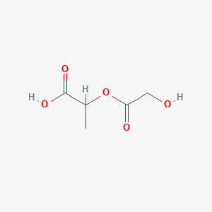 molecular formula C5H8O5 B1260891 2-(2-Hydroxyacetyl)oxypropanoic acid 