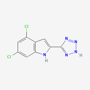 molecular formula C9H5Cl2N5 B12608938 4,6-Dichloro-2-(1,2-dihydro-5H-tetrazol-5-ylidene)-2H-indole CAS No. 648417-03-2