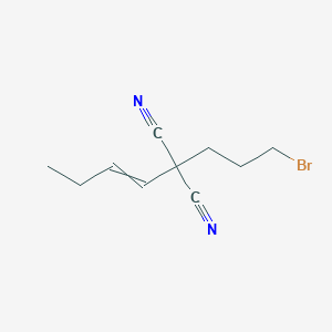 molecular formula C10H13BrN2 B12608971 (3-Bromopropyl)(but-1-en-1-yl)propanedinitrile CAS No. 649759-68-2