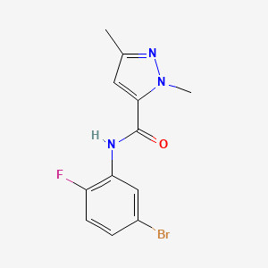 molecular formula C12H11BrFN3O B12608994 N-(5-Bromo-2-fluorophenyl)-1,3-dimethyl-1H-pyrazole-5-carboxamide CAS No. 884857-79-8