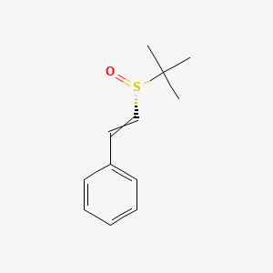 molecular formula C12H16OS B12609003 {2-[(S)-2-Methylpropane-2-sulfinyl]ethenyl}benzene CAS No. 646516-51-0