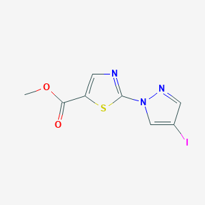 molecular formula C8H6IN3O2S B12609009 Methyl 2-(4-iodo-1H-pyrazol-1-yl)-1,3-thiazole-5-carboxylate CAS No. 917910-88-4