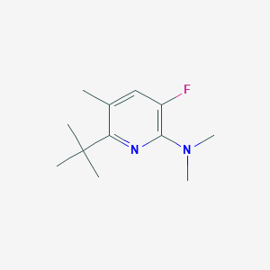 molecular formula C12H19FN2 B12609015 2-Pyridinamine, 6-(1,1-dimethylethyl)-3-fluoro-N,N,5-trimethyl- CAS No. 648924-48-5