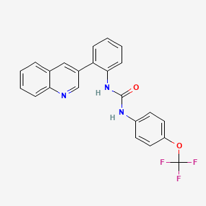 molecular formula C23H16F3N3O2 B12609029 N-[2-(Quinolin-3-yl)phenyl]-N'-[4-(trifluoromethoxy)phenyl]urea CAS No. 917966-74-6
