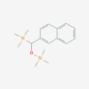 molecular formula C17H26OSi2 B12609034 Trimethyl[(naphthalen-2-yl)(trimethylsilyl)methoxy]silane CAS No. 648428-56-2