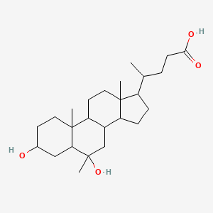 4-(3,6-Dihydroxy-6,10,13-trimethyl-1,2,3,4,5,7,8,9,11,12,14,15,16,17-tetradecahydrocyclopenta[a]phenanthren-17-yl)pentanoic acid