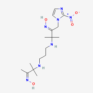 (NE)-N-[3-[3-[[(3Z)-3-hydroxyimino-2-methylbutan-2-yl]amino]propylamino]-3-methyl-1-(2-nitroimidazol-1-yl)butan-2-ylidene]hydroxylamine