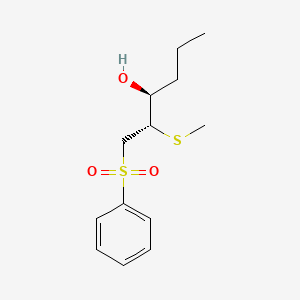 molecular formula C13H20O3S2 B12609065 (2S,3S)-1-(Benzenesulfonyl)-2-(methylsulfanyl)hexan-3-ol CAS No. 649748-86-7