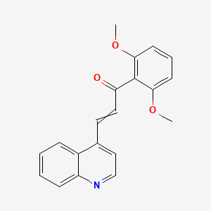 molecular formula C20H17NO3 B12609066 1-(2,6-Dimethoxyphenyl)-3-(quinolin-4-yl)prop-2-en-1-one CAS No. 914383-84-9