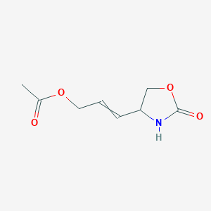 molecular formula C8H11NO4 B12609068 3-(2-Oxo-1,3-oxazolidin-4-yl)prop-2-en-1-yl acetate CAS No. 917908-17-9