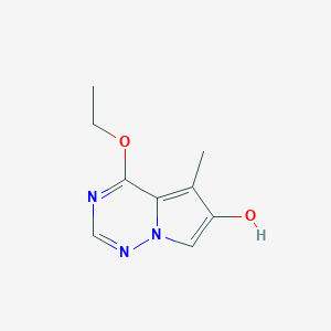 molecular formula C9H11N3O2 B12609069 Pyrrolo[2,1-f][1,2,4]triazin-6-ol, 4-ethoxy-5-methyl- CAS No. 649736-25-4